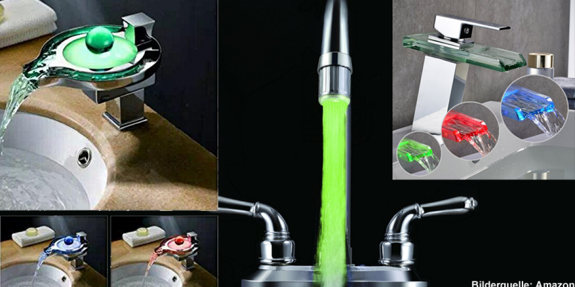 LED Wasserhahn: Leitungswasser mit LED Licht aufpeppen