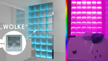 LED Glasbausteine, LED Duschwand, Farbwechsel Licht im Bad Badezimmer, Dusche, LED Duschkopf, Ratgeber, die besten Leucht-Bausteine