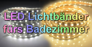LED Lichtband fürs Badezimmer IP67 IP65, wasserdichter LED Schlauch für Garte, LED Dusche, Badewannenbeleuchtung, LED Lichterkette im Bad verlegen