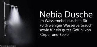 Nebia Dusche 70 % Wasser beim Duschen sparen