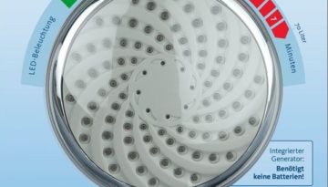 led duschkopf wasser sparen farbwechsel rot grün wasserverbrauch dusche brause farbe
