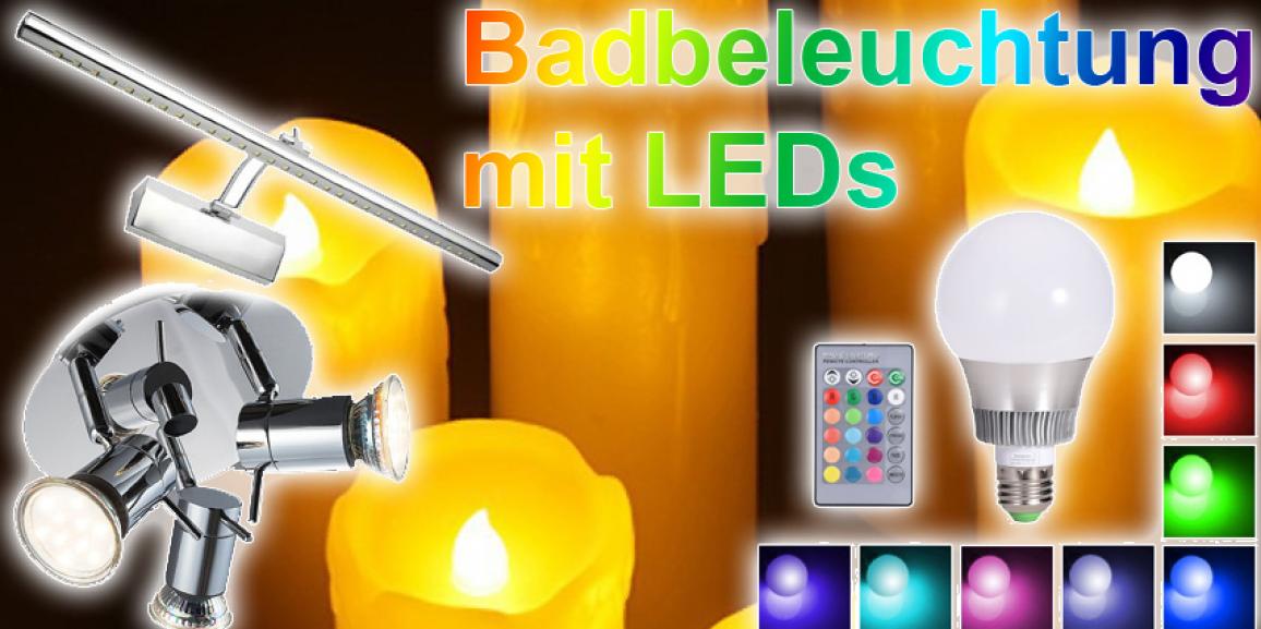 LED Badbeleuchtung: Buntes Licht und stromsparende Leuchten im Bad