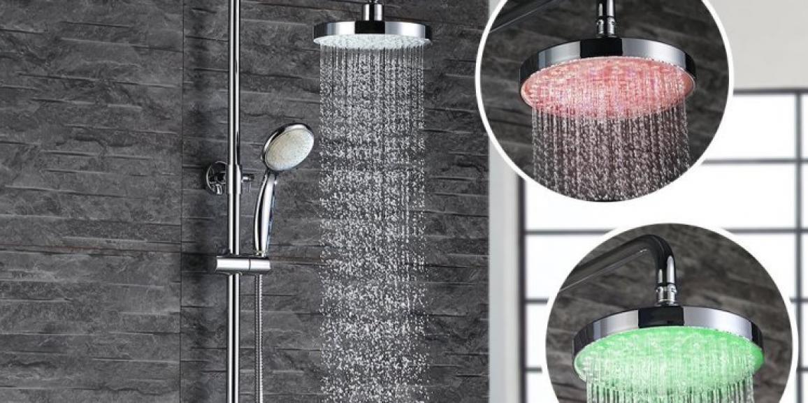 Überkopfdusche mit Licht: die richtige Regendusche mit LEDs für Ihr Bad